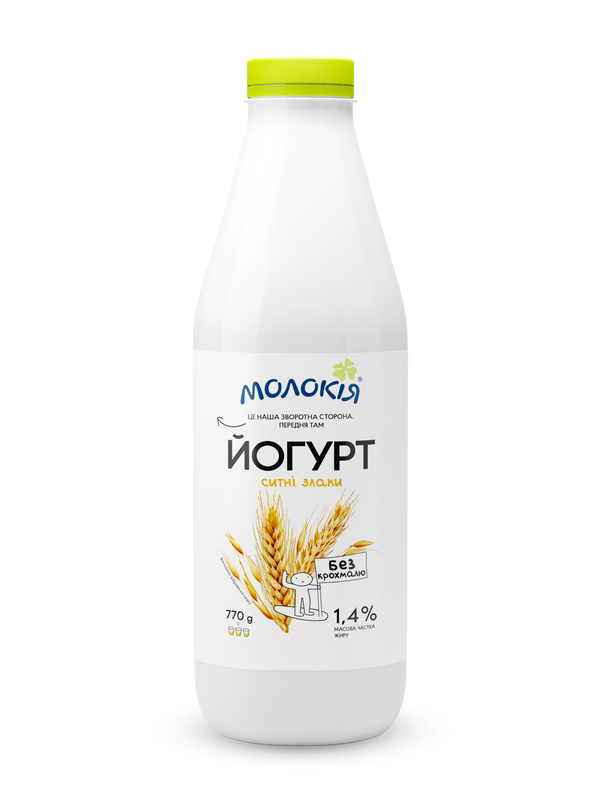 Йогурт питний МОЛОКІЯ Злаки1,4%, 0,77 кг